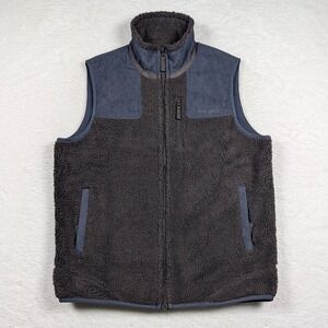 Over Under Kings Canyon Fleece Vest Mens Medium Gray Sherpa Full Zip Outdoor